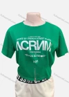 Wholesale Women's Casual Letter Print Round Neck Short Sleeve Quarter Zipper Tee - Liuhuamall