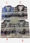 Wholesale Men's Casual Striped Colorblock Short Sleeve Polo Shirt - Liuhuamall