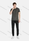 Wholesale Men's Athletic Sporty Breathable Striped Round Neck Short Sleeve Tee 204# - Liuhuamall