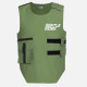 Men's Multiple Pockets Net-panel Velcro Reflective Pullover Biker Vest Green Clothing Wholesale Market -LIUHUA