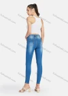 Wholesale Women's Casual Single Breasted Ripped Distressed High Waist Skinny Fit Jean - Liuhuamall