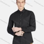 Wholesale Men's Casual Collared Long Sleeve Button Down Plain Shirt 590-7# preview