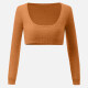 Women's Square Neck Crop Top&Leggings Fuzzy Knit Set B694# Clothing Wholesale Market -LIUHUA