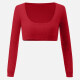 Women's Square Neck Crop Top&Leggings Fuzzy Knit Set B717# Clothing Wholesale Market -LIUHUA