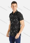 Wholesale Men's Casual Abstract Print Short Sleeve Shirt - Liuhuamall