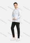 Wholesale Men's Athletic High Stretchy Crew Neck Marble Print Long Sleeve Sweatshirt - Liuhuamall