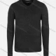 Wholesale Men's Casual Slim Fit V Neck Long Sleeve Plain Knit Wool Blend Sweater 8801# Dark Gray Clothing Wholesale Market Liuhua