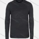 Wholesale Men's Casual Slim Fit Crew Neck Long Sleeve Plain Knit Wool Blend Sweater 8802# Dark Gray Clothing Wholesale Market Liuhua