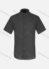 Wholesale Men's Business Mandarin Collar Short Sleeve Button Down Dress Shirts - Liuhuamall