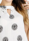 Wholesale Women's Casual Keyhole Neck Allover Print Midi Tank Dress - Liuhuamall