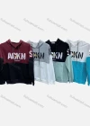 Wholesale Men's 100%Cotton Casual Colorblock Letter Print Drawstring Kangaroo Pocket Round Neck Long Sleeve Hoodie - Liuhuamall
