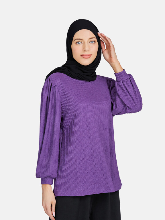 Women's Casual Plain Long Sleeve Blouse, Clothing Wholesale Market -LIUHUA, blouses