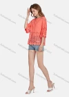 Wholesale Women's Casual 3/4 Sleeve Hollow Out Embroidered Guipure Lace Blouse 2001# - Liuhuamall