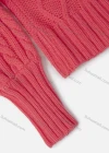 Wholesale Women's Casual Long Sleeve Plain Cable Knit Button Down Crop Cardigan - Liuhuamall