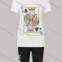 Wholesale Women's Casual Short Sleeve Playing Card Print Top & Shorts Sets preview