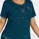 Wholesale Women's Elegant Round Neck Floral Embroidery Short Sleeve T-Shirt 12# Clothing Wholesale Market Liuhua