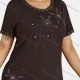 Wholesale Women's Elegant Round Neck Floral Embroidery Short Sleeve T-Shirt 13# Clothing Wholesale Market Liuhua