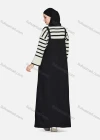 Wholesale Women's Casual Plain Square Neck Kangaroo Pocket Split Side Maxi Pinafore Dress 1430# - Liuhuamall