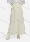 Wholesale Women's Casual Ruched Elastic Waist Plain Patch Pocket Maxi Skirt 1434# - Liuhuamall