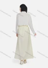 Wholesale Women's Casual Ruched Elastic Waist Plain Patch Pocket Maxi Skirt 1434# - Liuhuamall