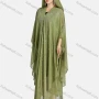 Wholesale Women's Vintage Islamic Chiffon Plain Pearl Decor Rhinestone Appliques Muslim Long Sleeve Maxi Hooded Abaya Dress preview