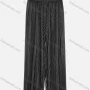 Wholesale Women's Casual Elastic Waist Rib-Knit Plain Wide Leg Pants preview