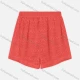 Wholesale Women's Elastic Waist Chevron Crochet Embroidery Lace Hollow Out Plain Shorts Orange Red Clothing Wholesale Market Liuhua