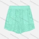 Wholesale Women's Embroidery Lace Hollow Out Plain Elastic Waist Shorts Mint Green Clothing Wholesale Market Liuhua