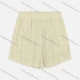 Wholesale Women's Vacation Embroidery Lace Hollow Out Plain Elastic Waist Shorts Beige Clothing Wholesale Market Liuhua