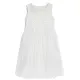 Girls Sleeveless Zip Back Embroidery Beads Lace Flower Girl Dress White Clothing Wholesale Market -LIUHUA