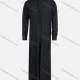 Wholesale Men's Formal Stand Collar Button Front Wedding Pakistani Plain Middle East Ramadan Muslim Arabic Traditional Robe Black Clothing Wholesale Market Liuhua