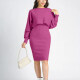 Women's Casual Knit Rib-Knit Plain Crop Sweater 2 Piece Set 613# Clothing Wholesale Market -LIUHUA