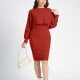 Women's Casual Knit Rib-Knit Plain Crop Sweater 2 Piece Set 618# Clothing Wholesale Market -LIUHUA