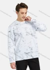 Wholesale Men's Athletic High Stretchy Crew Neck Marble Print Long Sleeve Sweatshirt - Liuhuamall