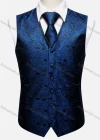 Wholesale Men's Formal Paisley Print Silky Waistcoat With Necktie 2-piece Set - Liuhuamall