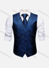 Wholesale Men's Formal Paisley Print Silky Waistcoat With Necktie 2-piece Set - Liuhuamall