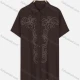 Wholesale Women's Plus Size Collared Short Sleeve Button Down Embroidery Casual Shirt 13# Clothing Wholesale Market Liuhua