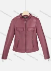 Wholesale Women's Casual Stand Collar Long Sleeve Zipper Plain Leather Jacket - Liuhuamall