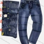 Wholesale Men's Casual Distressed Patch Pocket Straight Leg Rolled Hem Jean preview