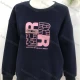 Wholesale Women's Casual Crew Neck Long Sleeve Letter Sweatshirt Navy Clothing Wholesale Market Liuhua