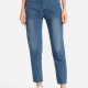 Women's Casual Plain Zipper Fly Pockets Denim Jean Blue Clothing Wholesale Market -LIUHUA