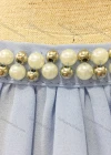 Wholesale Women's Casual Plain Round Neck Pearl Decor Keyhole Ruched Tank Top - Liuhuamall