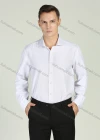 Wholesale Men's Formal Plain Collared Wrinkle-Resistant Long Sleeve Button Down Shirts - Liuhuamall