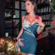 Women's Sexy Spaghetti Strap 3D Floral Rhinestone Mini Cami Dress T133# Clothing Wholesale Market -LIUHUA