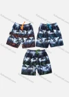 Wholesale Men's Tropical Plants Print Striped Drawstring Beach Shorts B5527# - Liuhuamall