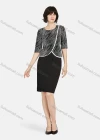Wholesale Women's Business Half Sleeve Jacquard Pattern Embroidered Blouse & Skirt Set - Liuhuamall