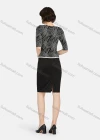 Wholesale Women's Business Half Sleeve Jacquard Pattern Embroidered Blouse & Skirt Set - Liuhuamall