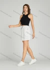Wholesale Women's Casual Elastic Waist Pocket Drawstring Plain Short Skirt MT267# - Liuhuamall