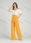 Wholesale Women's Casual Wide Leg High Waist Plain Pants MT316# - Liuhuamall