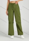 Wholesale Women's Casual Drawstring Flap Pockets Cargo Pants MT310# - Liuhuamall